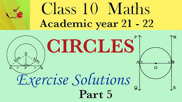CIRCLES / Class 10 Mathematics / EXERCISE SOLUTIONS / Part 5 #circlesslcmathematics #circlesclass10