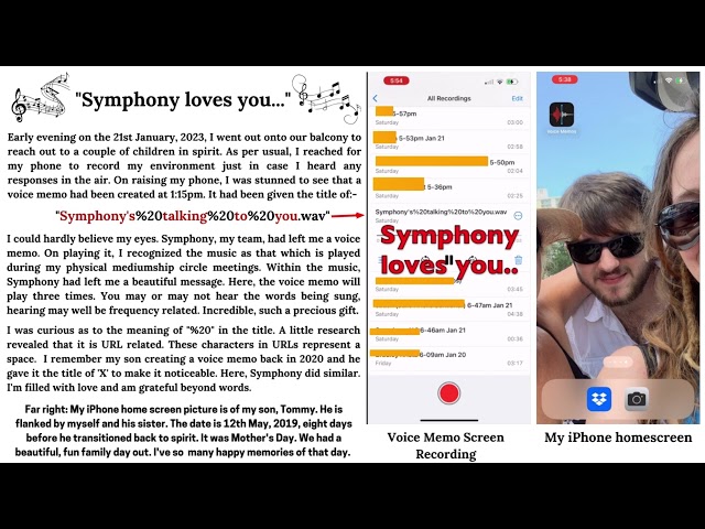 Symphony Creates a Voice Memo on my iPhone
