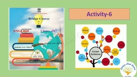Std.9th English Bridge course Activity-6 Career Guidance