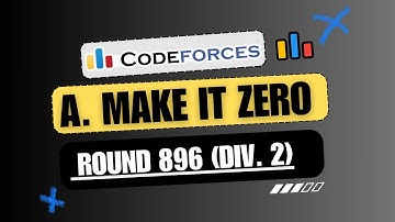 A. Make It Zero codeforces solution in c++ || Codeforces Round 896 (Div. 2)