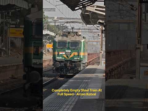 Completely Empty Steel Train At Full Speed #train #railway #shortsfeed #shorts #speed #feed #reels