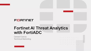 Fortinet AI Threat Analytics | FortiADC
