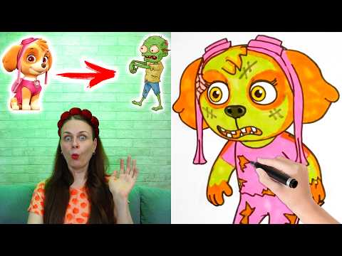 How to draw Zombie PAW Patrol #art #drawing