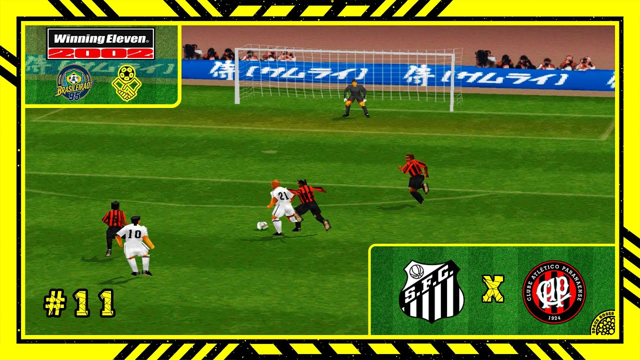 Winning Eleven 2002: Brasileirão 1995 (PS1) Amistosos #11 Santos x Atlético-PR