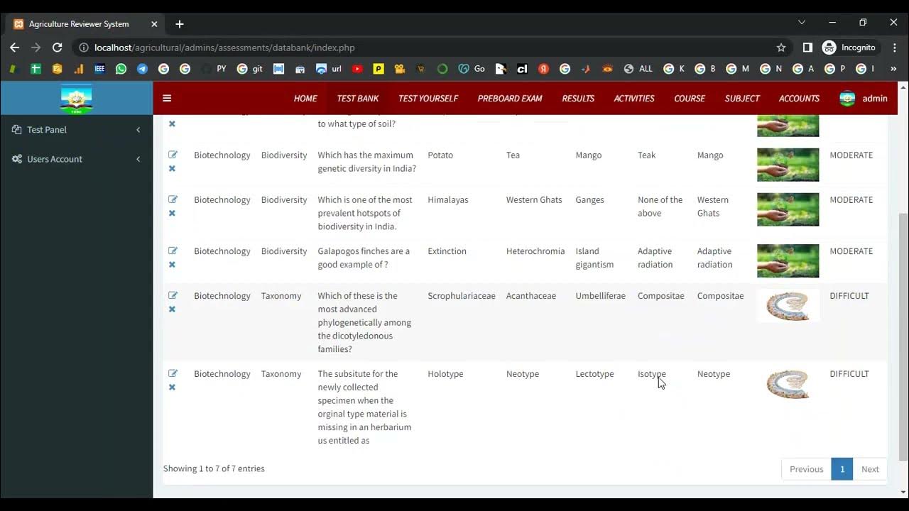 Agriculture Board Exam Reviewer System in PHP - YouTube