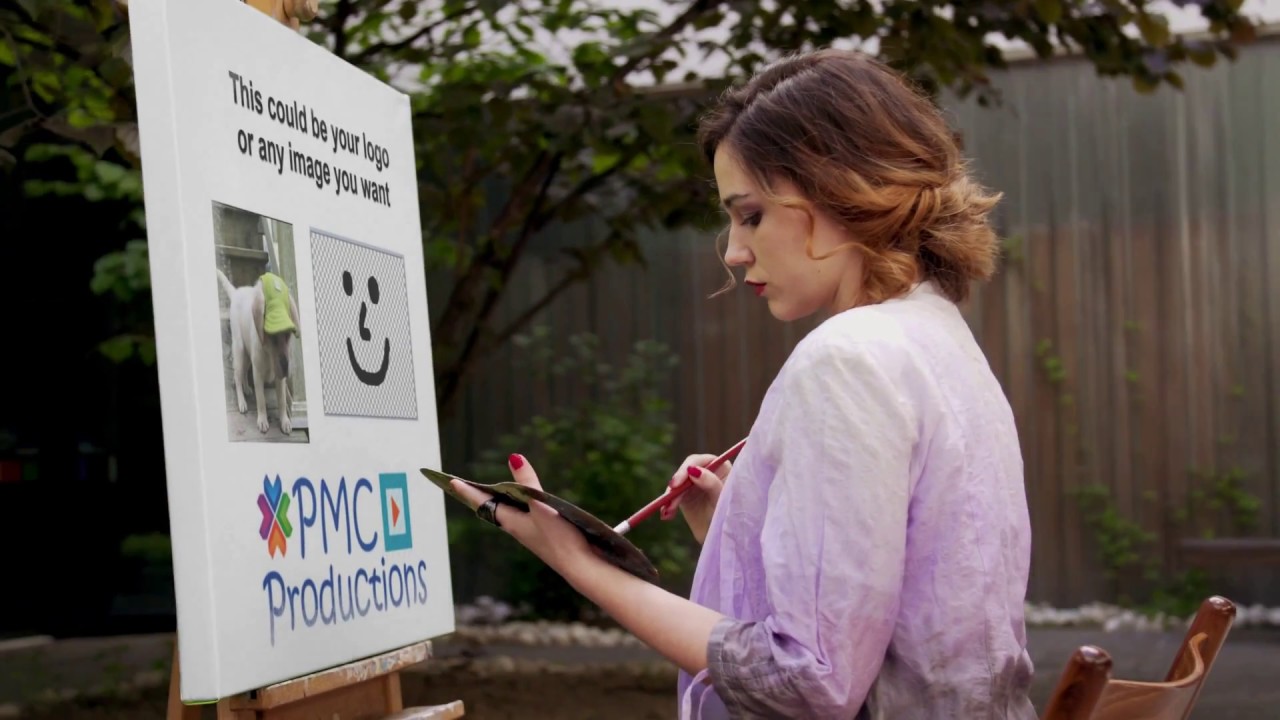 PMC Productions Woman painting at easel