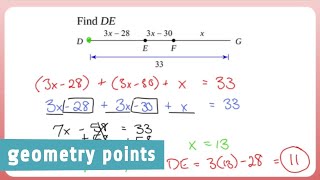 Geometry Points: Segment Addition Postulate (Example 3)