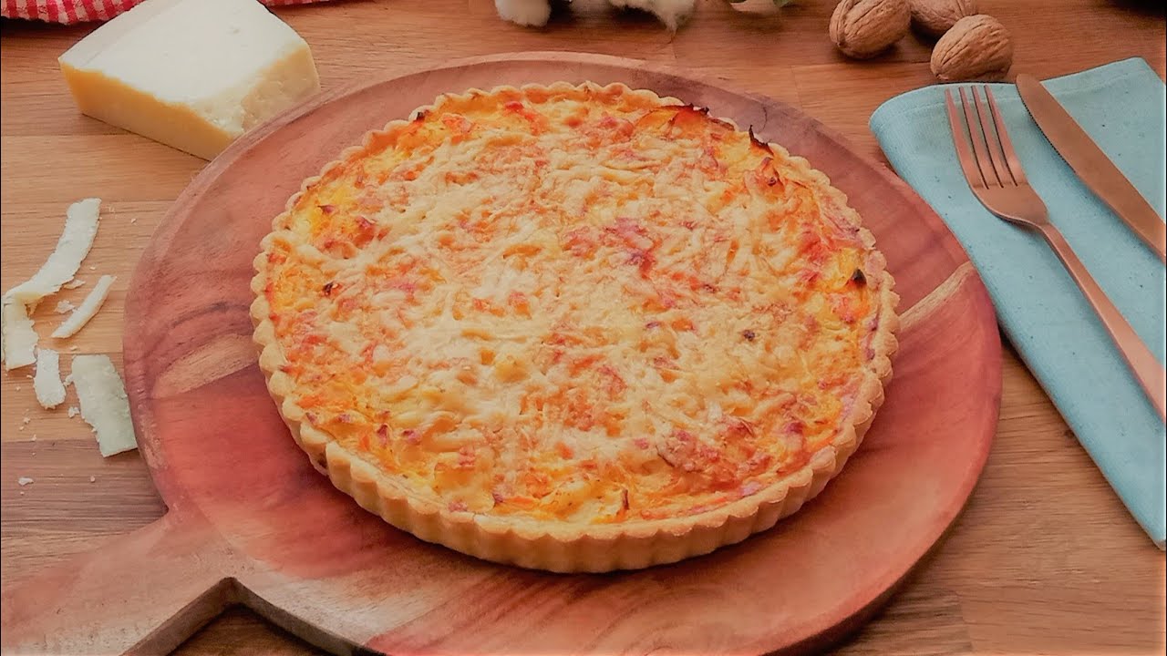 Quiche de puerros y gambas. Con receta de MASA QUEBRADA