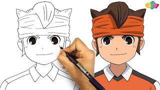 رسم عامر من انمي ابطال الكرة | تعليم الرسم || كيف ترسم عامر