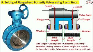 Piping Engineering : Bolting method of various type butterfly valves