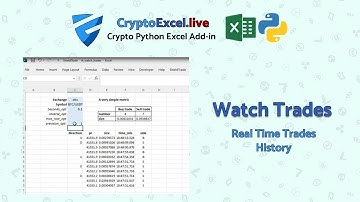 import crypto prices in Excel. Watch trades in Real Time