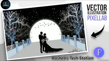 Vector Art In Pixellab | Vector Scenery #design #Pixellab Tutorial #Rashed