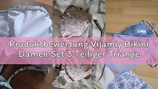 Produktbewertung Vijamiy Bikini Damen Set 3 Teiliger Triangel Bikinis Push Up Neckholder Y Push U