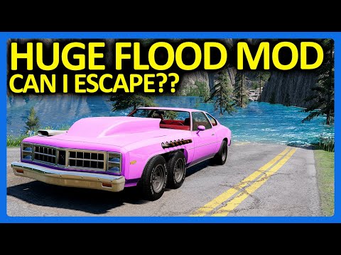 Can I Escape HUGE Flood with a 6x6 in BeamNG Drive?!?