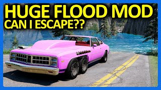 Can I Escape HUGE Flood with a 6x6 in BeamNG Drive?!?