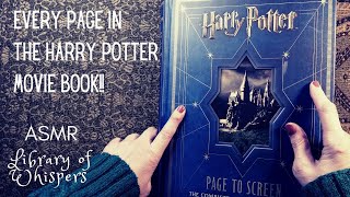 ASMR | Request! Every Page of the Harry Potter Movie Book! Whispered Hot Chocolate & Wand Waving!