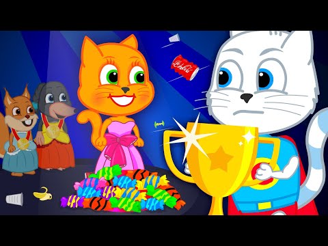 Cats Family in English - Beauty contest winner Cartoon for Kids