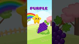 Rayo Finds PURPLE 🍇 | Learn Colors in English &amp; Spanish #shorts