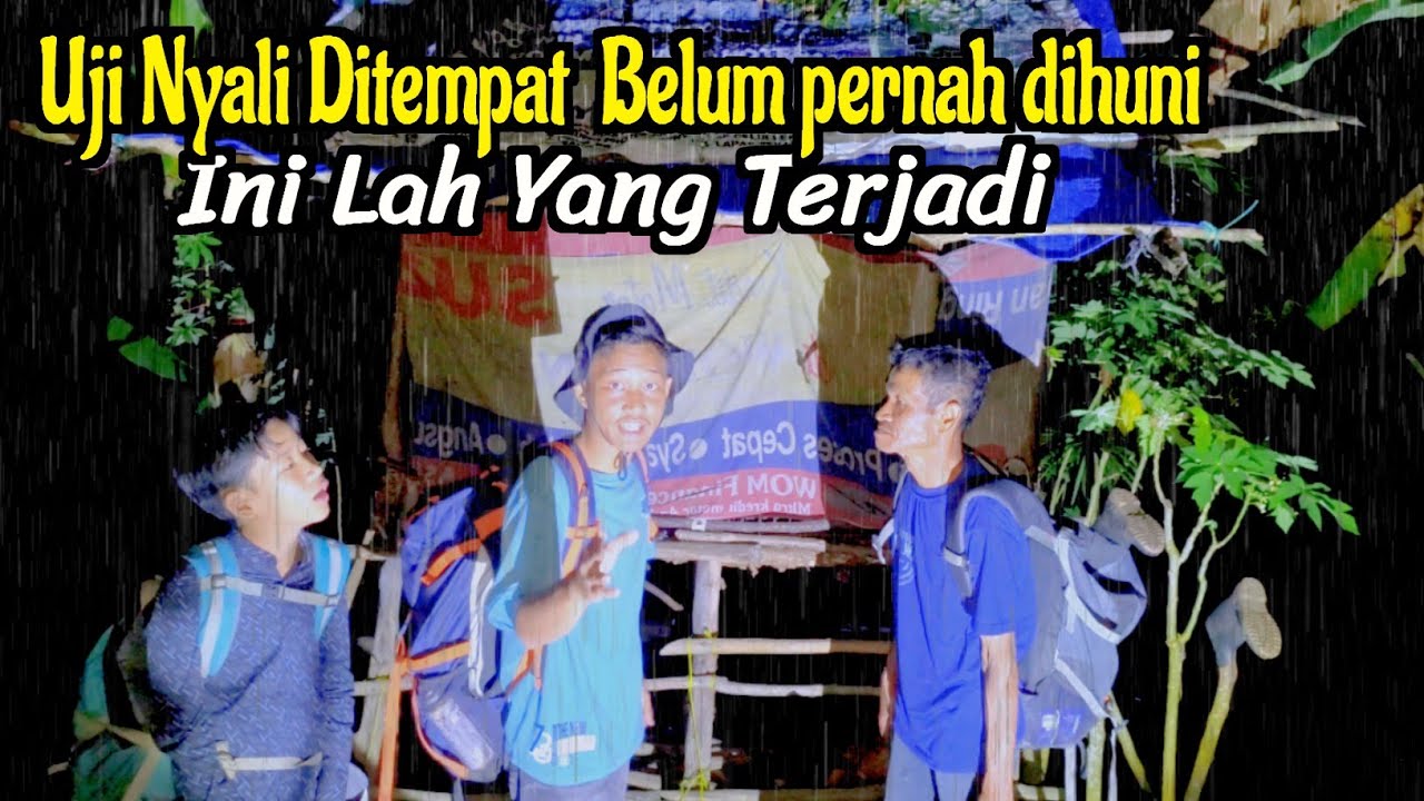 diguyur hujan deras uji nyali dipondok paling angker horor , relaxing rain sound