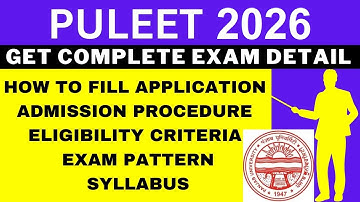 PULEET 2026 Notification (Out), Application, Dates, Eligibility, Syllabus, Pattern, Admit Card