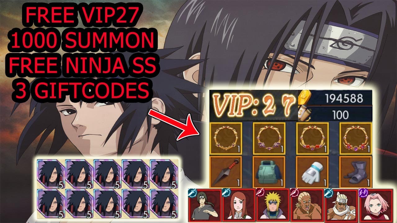 Naruto 3D RPG Gameplay - Free V27 & 3 Giftcodes & Free Ninja SSS & SS