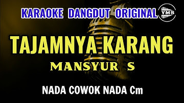 TAJAMNYA KARANG - MANSYUR S || KARAOKE DANGDUT ORIGINAL || NADA COWOK
