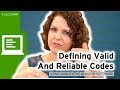 Defining valid and reliable codes qualitative research methods