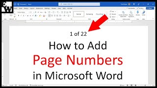 How to Add Page Numbers in Microsoft Word