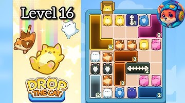 Drop the cat Level 16 – Puzzle Game Walkthrough & Solutions | Mobile Gameplay 