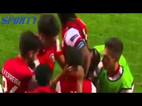 هدف المصري احمد حسن كوكا سبورتينغ براغا  مارسيليا 2 3 22 10 2015