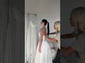 Trying on a strapless wedding dress #taffeta #chicweddingdress #bride #trending #weddingdress #fyp