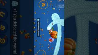 🐍😱 Worms Zone io biggest snake surrounding #shorts #snake_game #saampwalagame #wormszoneio #game