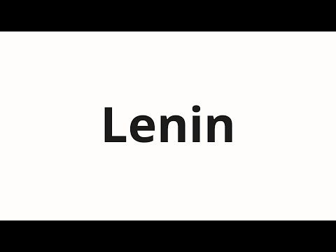 How to pronounce Lenin