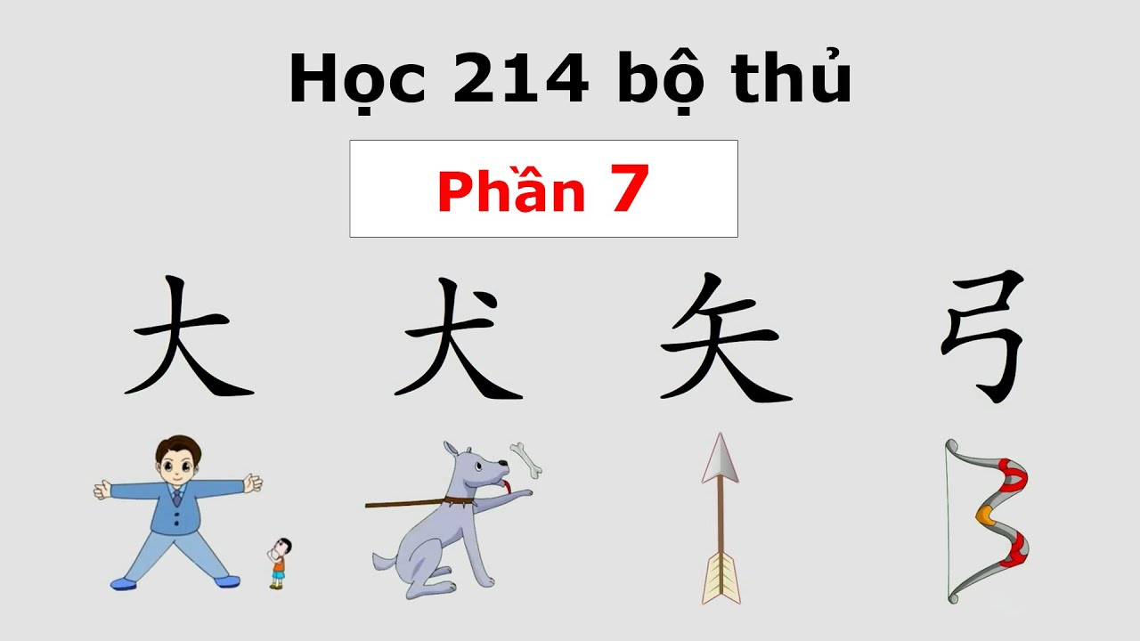 HỌC 214 BỘ THỦ CHỮ HÁN QUA HÌNH ẢNH - PHẦN 7 | TIẾNG TRUNG 5S