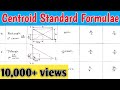 Centroid Formulae For All Shapes | Centroid And Centre Of Gravity | [HINDI]