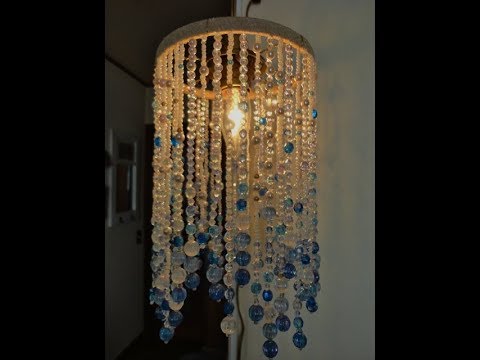 100均材料でビーズランプ作りました I Made A Beaded Lampshade With Dollar Store Crafts Youtube