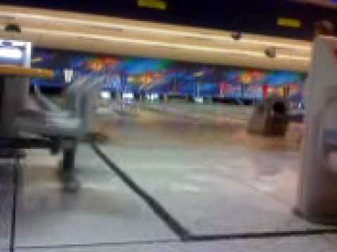 I know the quality is bad (cell phone). I know you can't see the pins (he got a strike, plus I was trying to be discrete). You might not think it's really him (well, you're wrong. I mean, who lies about bowlers?)That being said... Chris Barnes vs. Mike DeVaney at Brunswick Zone in Wheat Ridge, Colorado. Barnes nails this strike in the 10th frame of what would be his third of three consecutive 279 games (he won all three). Barnes advanced to the finals in 5 games.