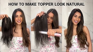 How To Make Hair Topper Look Natural | Hair Extension Topper For Thin Hair #1hairstop #hairextension