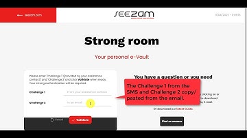 SeeZam: forgot password procedure, if your mobile phone number is entered in your personnel settings