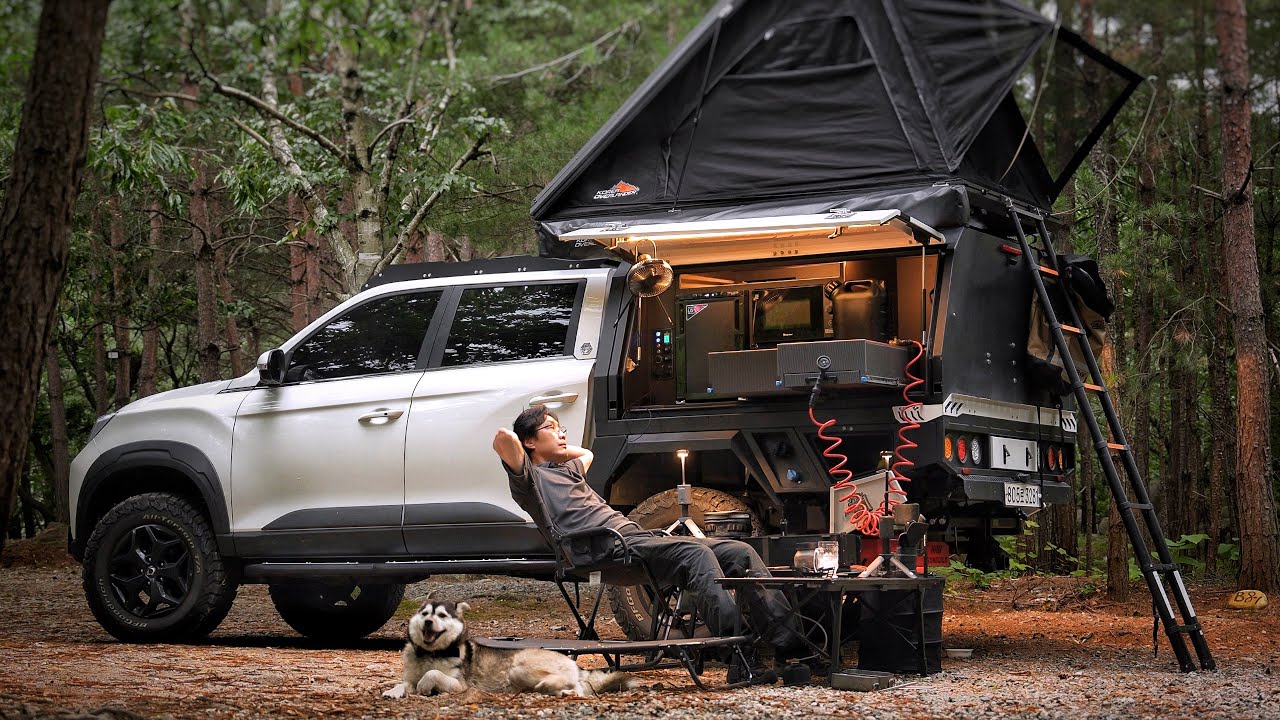 СУПЕРГРУЗОВИК 🐕 КЕМПИНГ С СОБАКОЙ В ГЛУБОКОМ ЛЕСУ