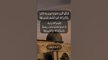 سورة الأنفال الآية ٤٥ الى ٤٧ بصوت الشيخ محمد صديق المنشاوي
