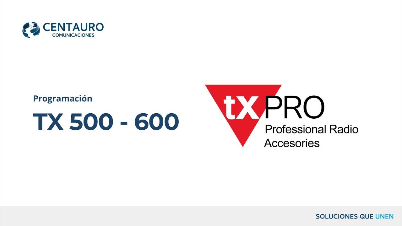Programar Radio Rx Tx TX500 - TX600 PROGRAMACIÓN - TXPRO - YouTube
