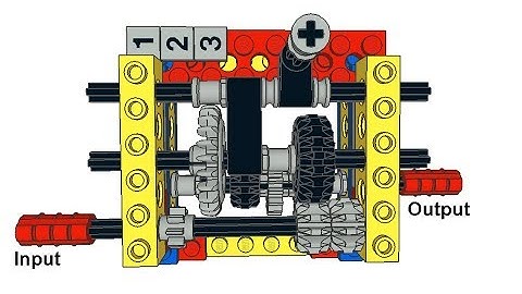 Lego 3-speed sequential gearbox with progressive gear steps