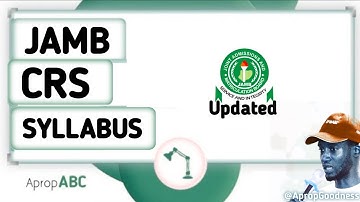 JAMB CRS Syllabus 2026 (Updated) | Area of Concentration & Recommended Textbooks