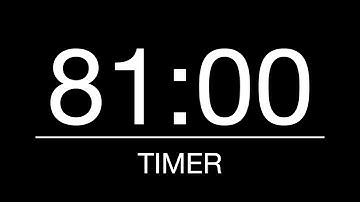 81 Minutes Timer/Countdown with Alarm - 1 Hour 21 Minutes