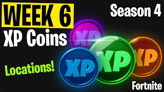 Week 6 - All Xp Coins Location - Season 4 Fortnite Chapter 2