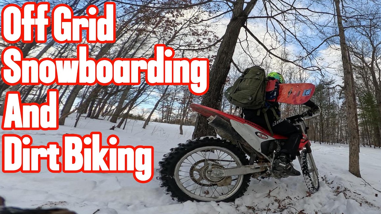 Dirt Biking to Back Country Snowboarding Spot POV