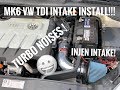 MK6 VW TDI COLD AIR INTAKE INSTALL! ( STOCK VS INJEN INTAKE COMPARISON! )