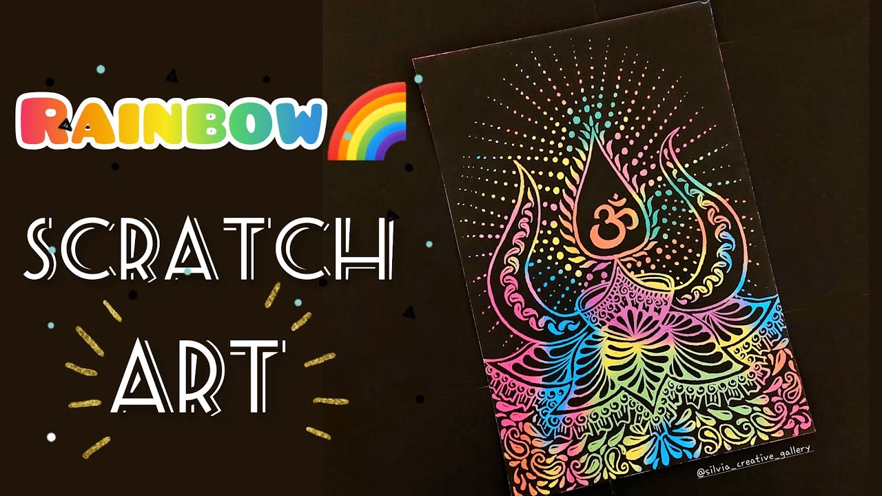 Scratch Art Rainbow Painting PaperA4, DIY Art Crafts Greece