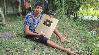 Youtube sent me GOLD PLAY BUTTON - 1 মিলিয়ন ৰ মৰম